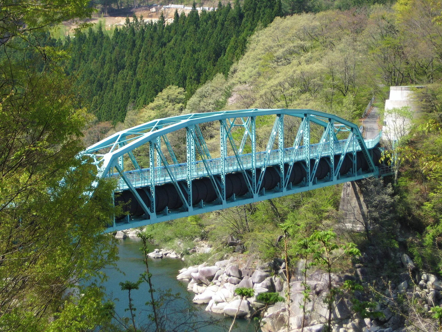 Nezame power station Kiso river aqueduct
